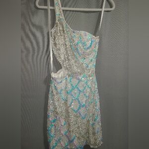 Primavera One Shoulder Cocktail Dress